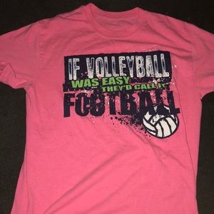 Neon pink volleyball shirt